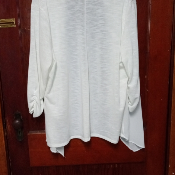 Kim Rogers Curvy lightweight sweater jacket size 2X creamy white - Picture 4 of 5